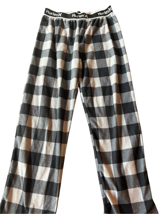 Hurley Other - Hurley Black and White Buffalo Plaid Kids Pajama Bottoms Size 10